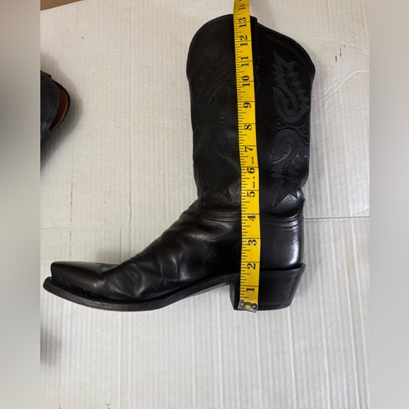 Lucchese Women’s Size 8.5 C Black Buffalo Cowboy Boot N4501 54 - Picture 6 of 15